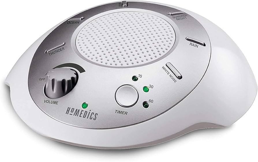Homedics SoundSleep White Noise Sound Machine, Silver, Small Travel Sound Machine with 6 Relaxing... | Amazon (US)