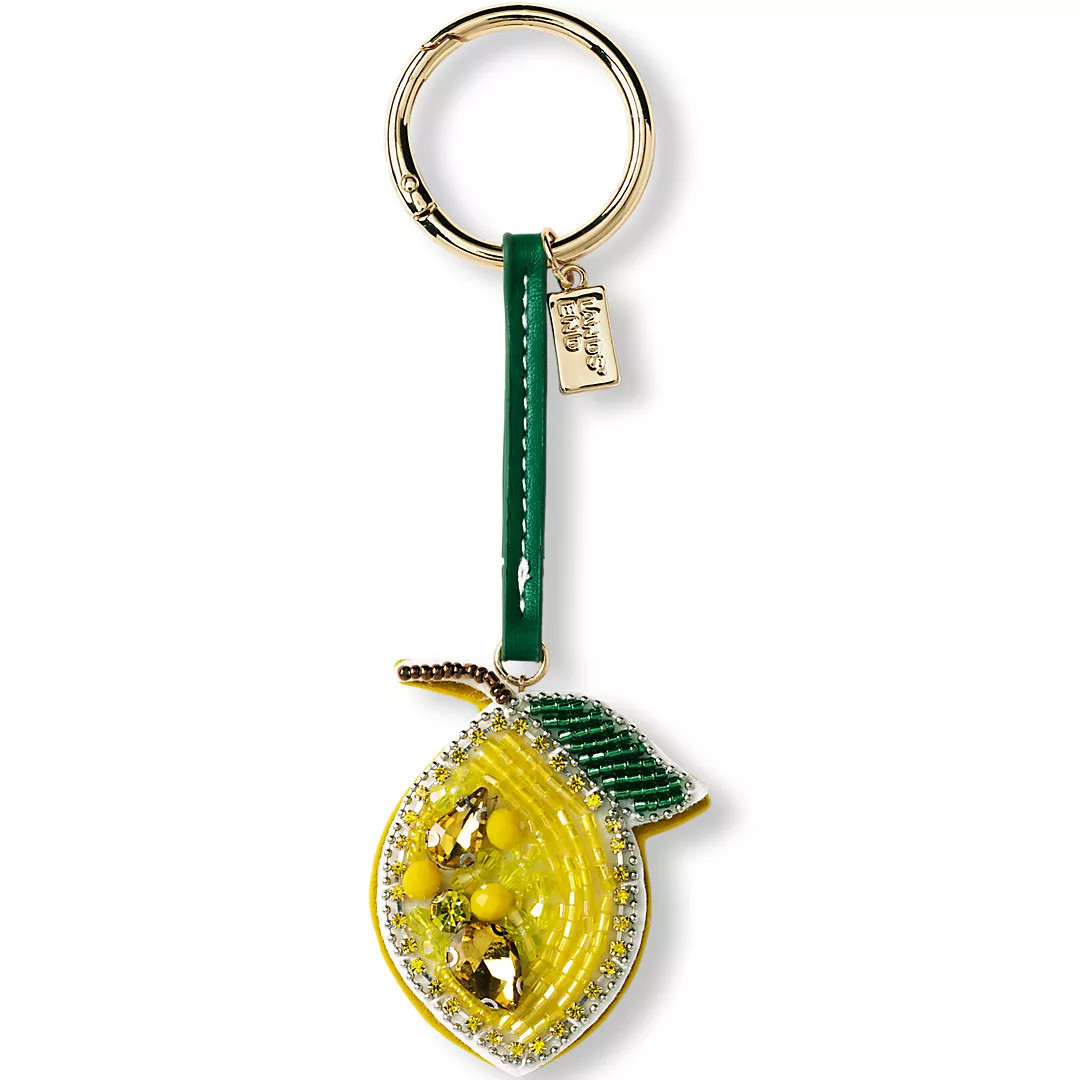 Lemon Beaded Bag Charm | Lands' End (US)
