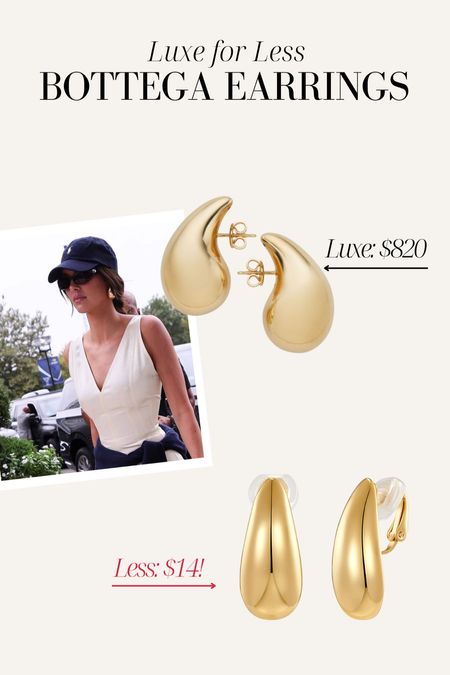 Bottega earrings dupes! Bottega dupes, designer dupes, Kendall Jenner

#LTKstyletip