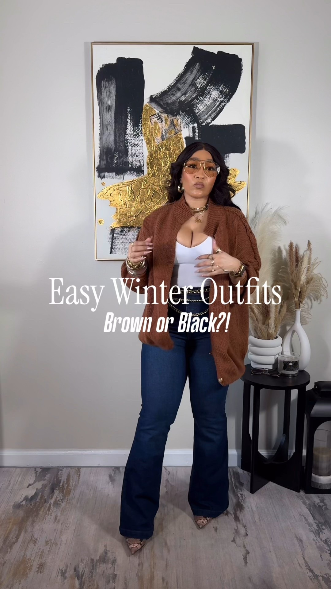 One cardigan. Two moods! You can take either of these from day to night! Switch out heels for your fav pair of comfy shoes and you’re ready to go! These cardigans are oversized so I’d recommend going down a size.
Cardigan: Small
Everything else: Med (8)

#december #winterlooks 

#LTKootd #LTKgrwm #LTKFindsUnder50