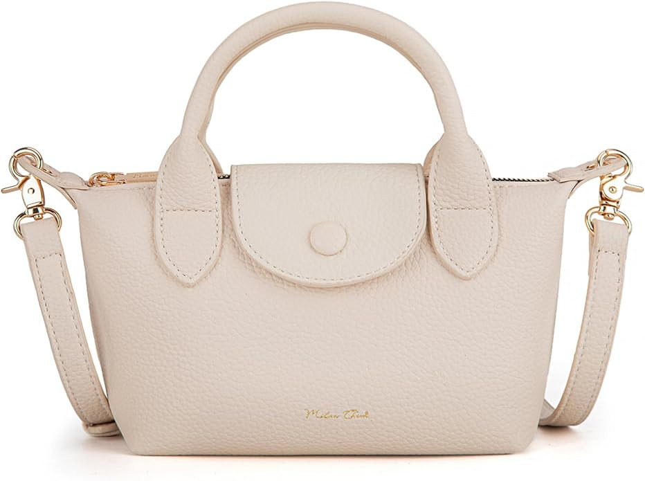 Milan Chiva Mini Crossbody Bag for Women Chic Elegant Satchel Small Top Handle Purse Lightweight | Amazon (US)