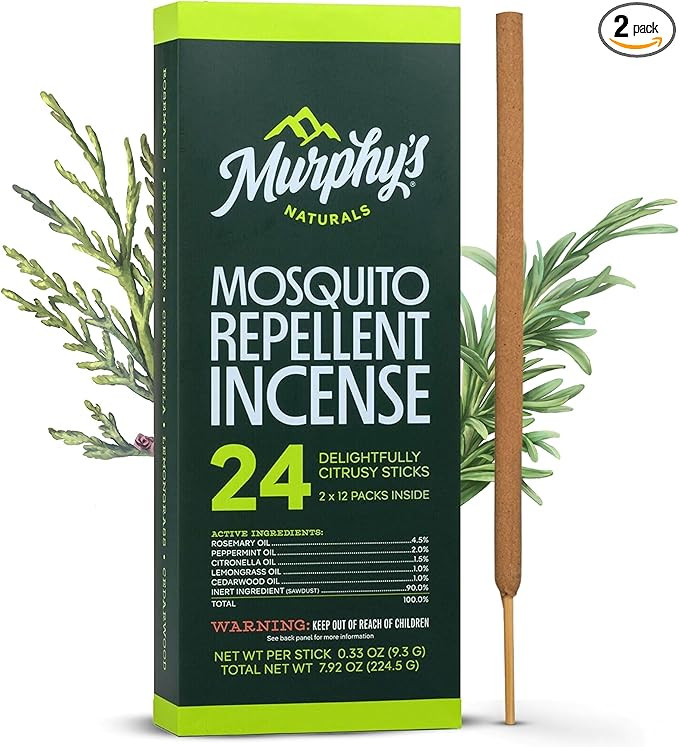 Murphy’s Naturals Mosquito Repellent Incense Sticks, 24 Count, DEET Free Insect Repellent with ... | Amazon (US)