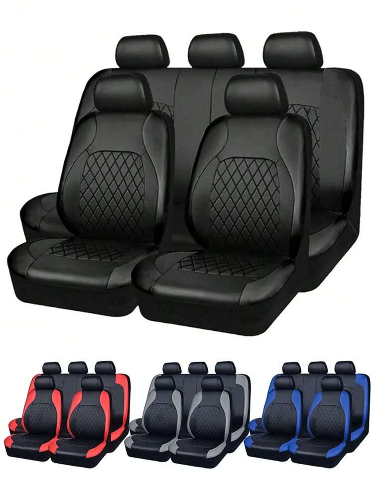 9 PIEZAS Universal Funda de asiento de coche, Juego completo de fundas de asiento de coche, Funda... | SHEIN