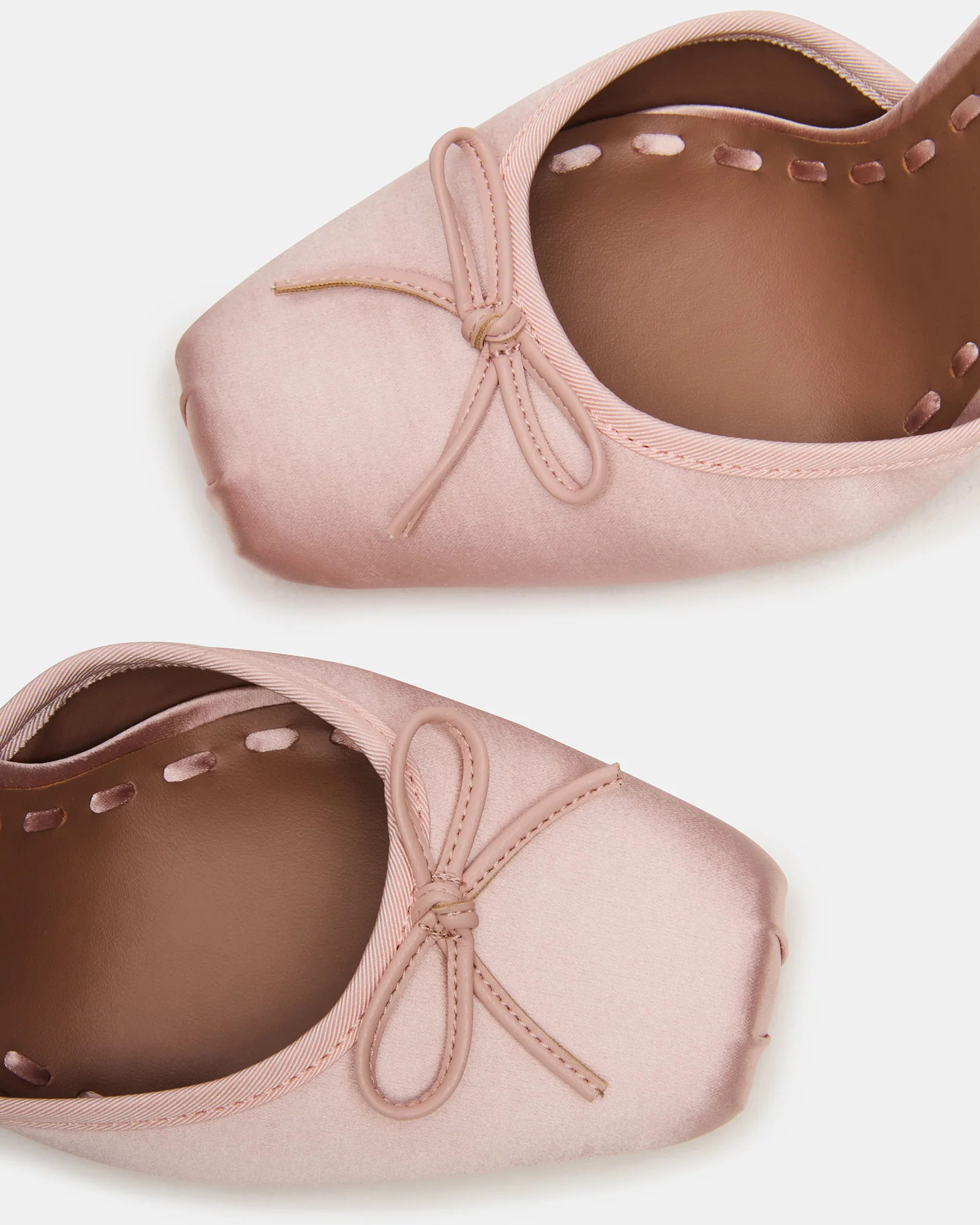 LARINA Pink Satin Square-Toe Stiletto Pump Lace-Up Women's Heel | Steve Madden (US)