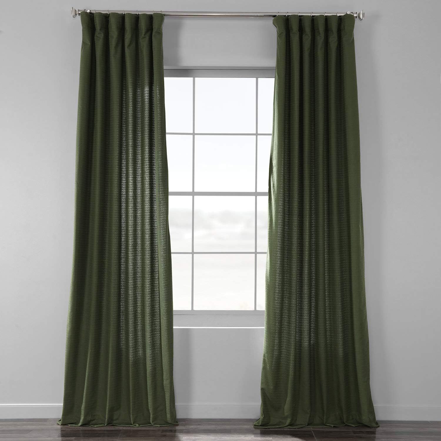 HPD Half Price Drapes BWLK-1858-108 Cotton Textured BarkWeave Curtain (1 Panel), 50 X 108, French... | Amazon (US)