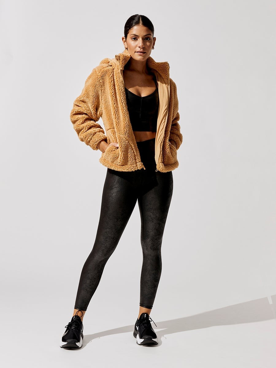 Teddy Zip Up Jacket With Hood | Carbon38