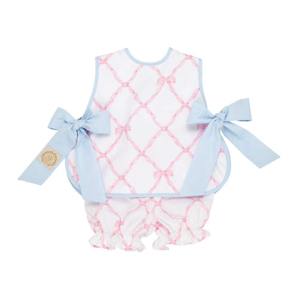 Talbott Tie Side Set - Belle Meade Bow with Buckhead Blue | The Beaufort Bonnet Company