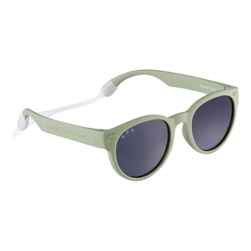 ROSHAMBO Unbreakable Toddler Sunglasses - Ages 2-4 years - Italian Made Polarized with Strap - BPA Free Boys Girls - Round Shades (Sage Green Zelda) | Amazon (US)