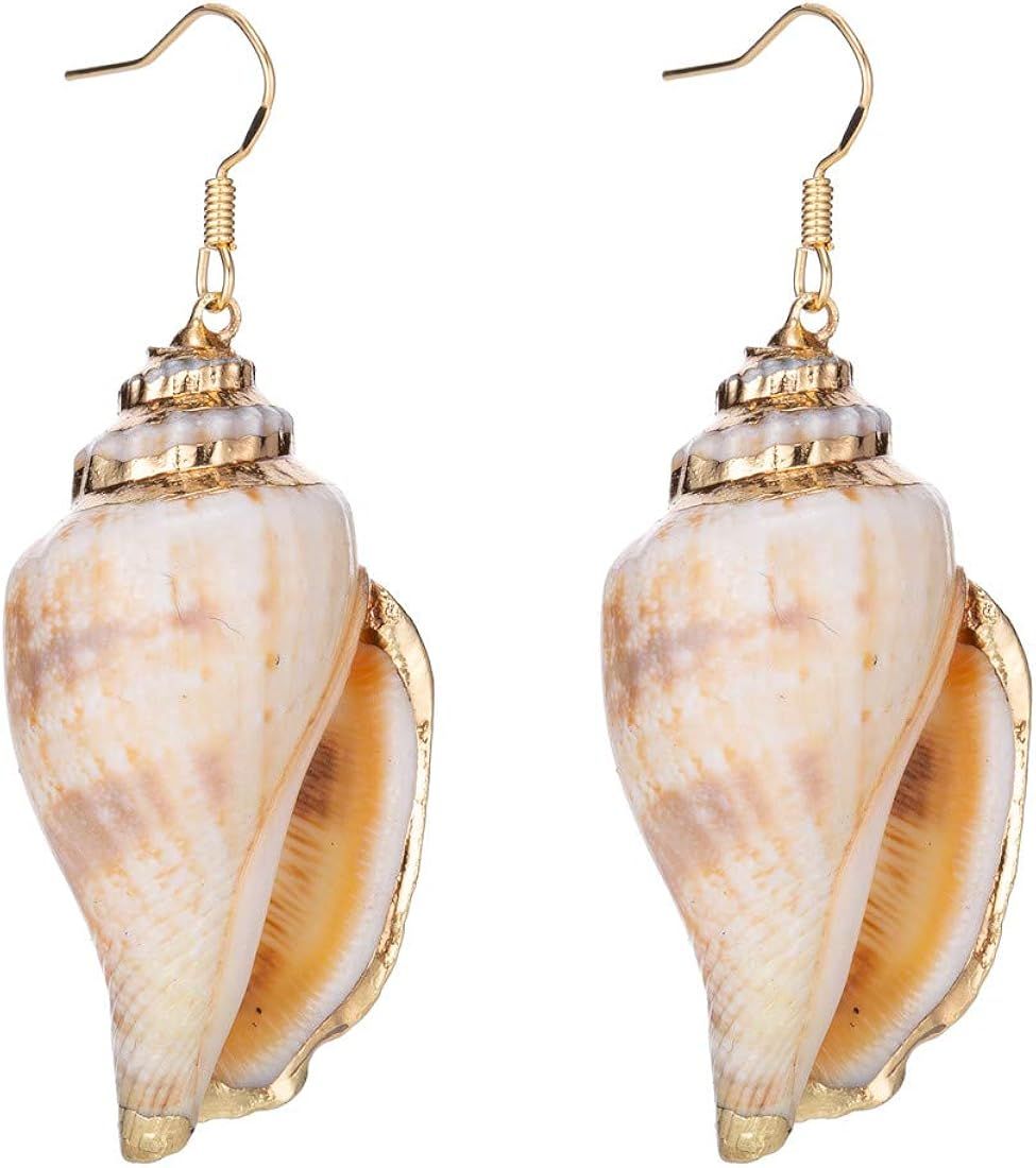 lureme Beach Jewelry Casual Seashell Conch Drop Dangle Earrings for Women and Girls (er006199) | Amazon (US)