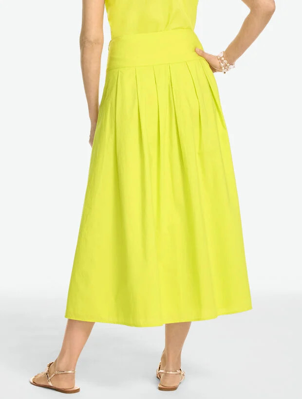 Embroidered Piper Pleated Patio Skirt | Talbots
