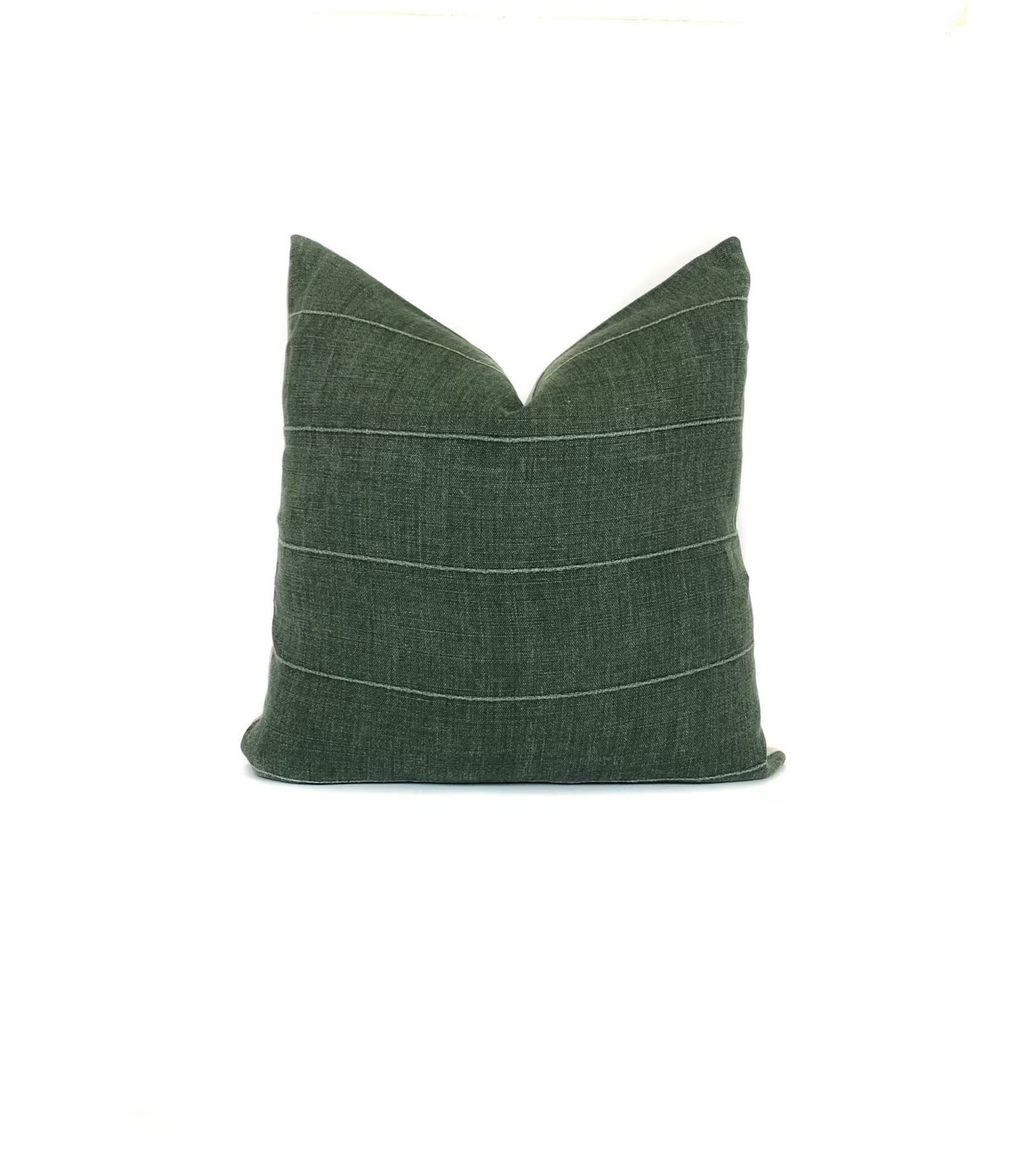 Vintage Green Linen Pillow Cover | Green Vintage Pillow Cover | Boho Pillow | Farmhouse Pillow | ... | Etsy (US)