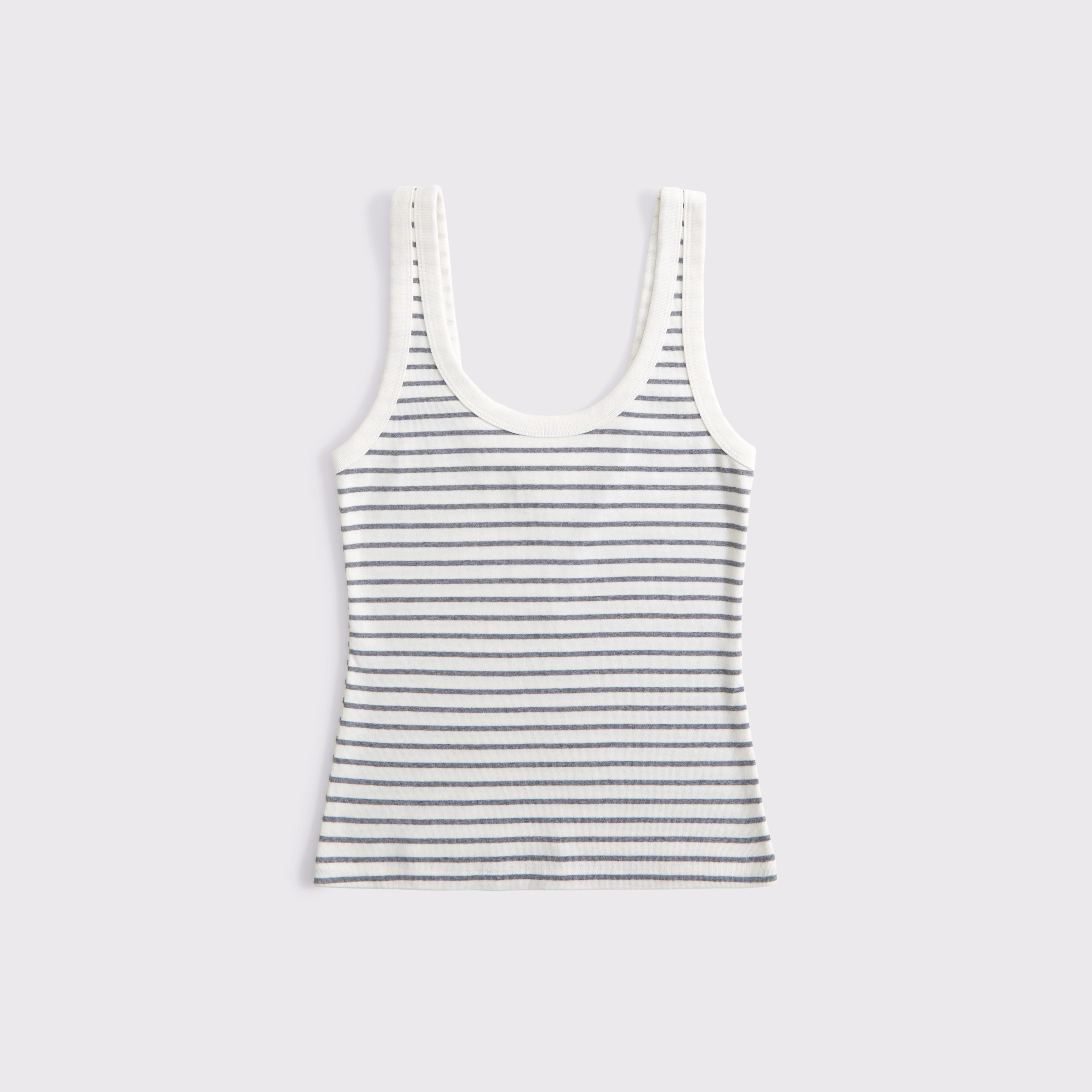 Vintage-Style Rib Tuckable Scoopneck Tank | Abercrombie & Fitch (US)