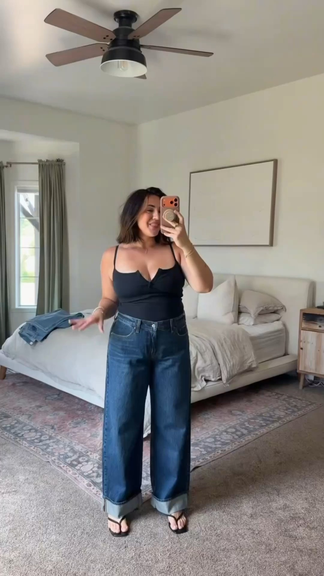 Abercrombie denim sale guide! 

Use stackable code DENIMAF

Low rise ultra loose jean in a dark wash with a cuff bottom detail. These are in curve love! I'm a size 30/10 in Abercrombie jeans! More mid rise on me, no stretch but super loose and comfy!

#LTKSeasonal #LTKMidsize #LTKSaleAlert