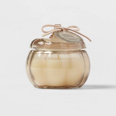 4oz Mini Glass Vanilla Pumpkin Candle White - Threshold&#8482; | Target