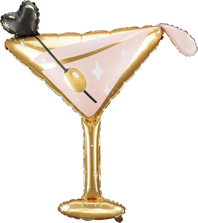 Realistic Giant Martini Glass Balloon PartyDeco – Foil Cocktail Balloon for Bachelorette, Weddi... | Amazon (US)