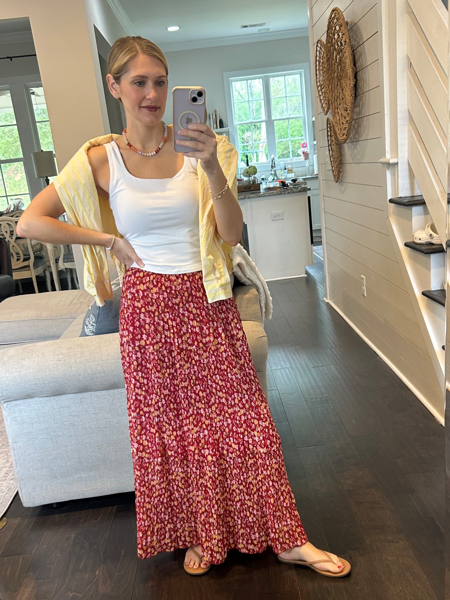 Amazon skirt, double lined tank from Old Navy, and a button down over the shoulders. Linked below!

#springskirt #springtank #whitetank #springoutfit 

#LTKPetite