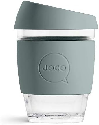 JOCO 12oz Glass Reusable Coffee Cup (BlueStone) | Amazon (US)