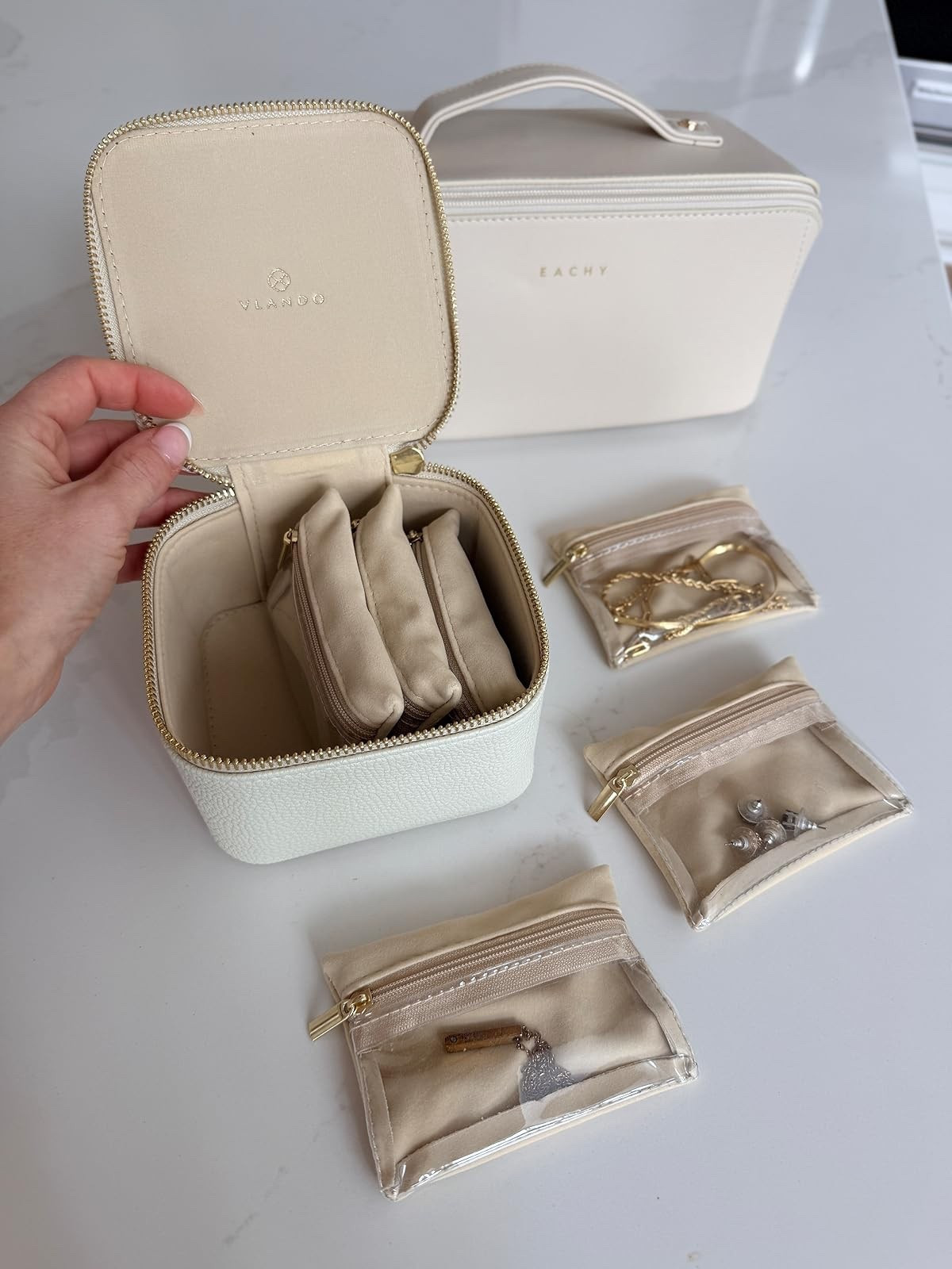 Travel with ease using this stylish jewelry case. Perfect for keeping your accessories safe and organized! #travelessentials #jewelrystorage

#LTKTravel #LTKBeauty #LTKmomlife