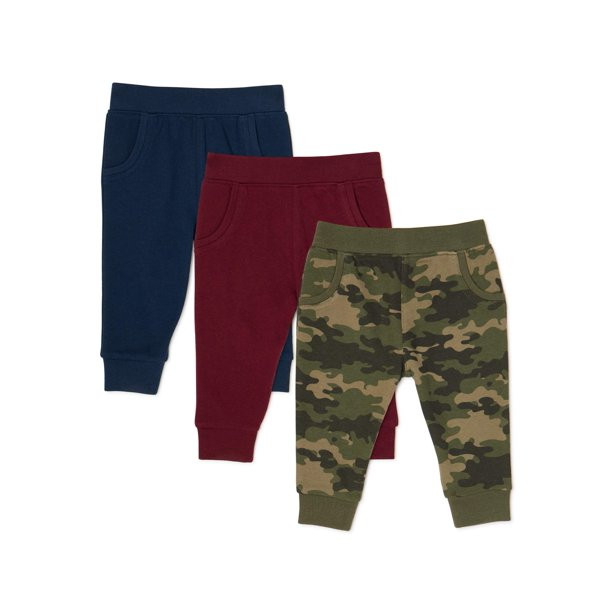 Garanimals Baby Boy French Terry Joggers, 3-Pack | Walmart (US)