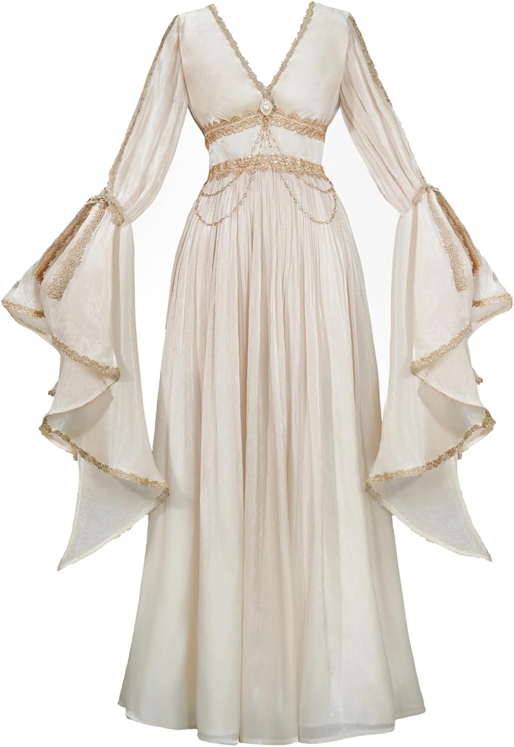 Vibsion Womens Renaissance Renfaire Dress Medieval Sleeveless Fairy Dresses | Amazon (US)