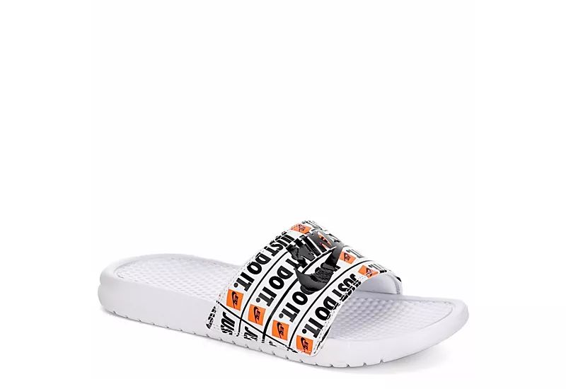 WHITE NIKE Mens Benassi Jdi Print Slide Sandal | Rack Room Shoes