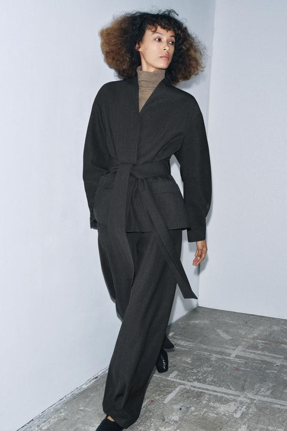 KIMONO BLAZER WITH WOOL ZW COLLECTION | Zara US