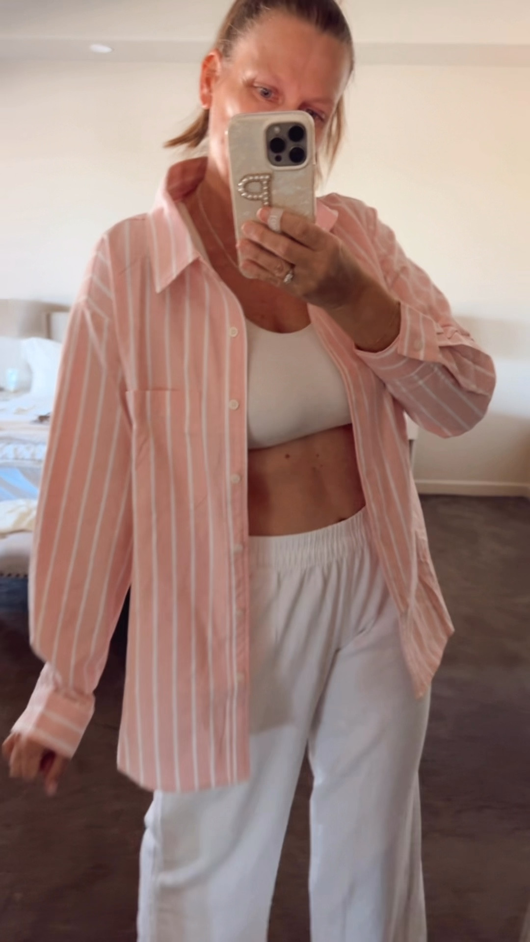 Pool Look 

Pool style, vacation outfit, pool outfit, linen pants outfit, pink shirt outfit, effortless style

#LTKOver40 #LTKootd #LTKTravel