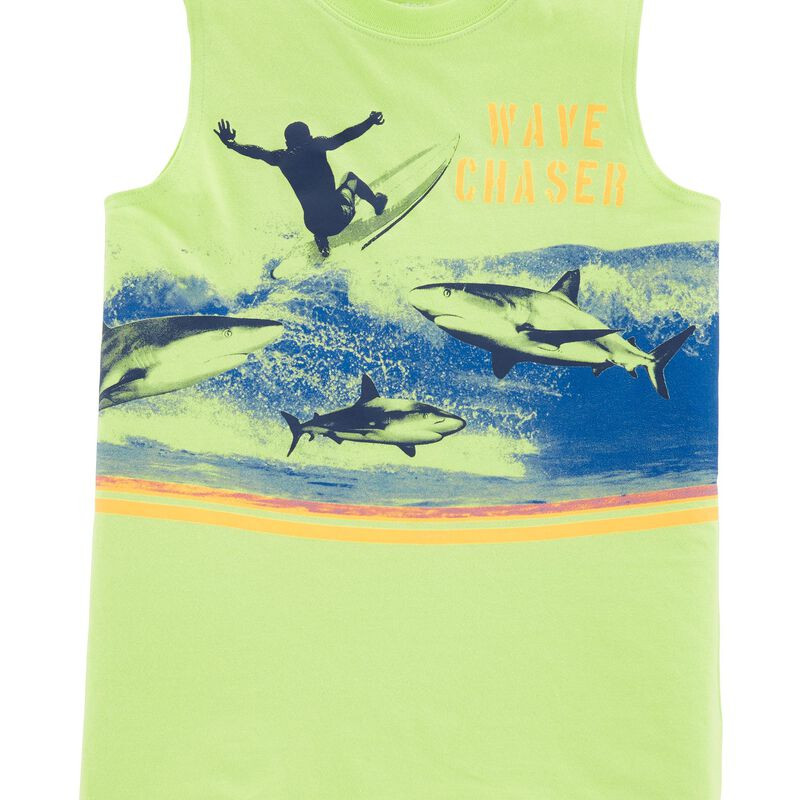 Wave Chased Shark Jersey Tank | Carter's