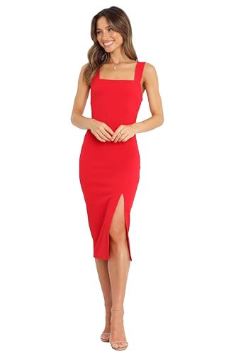 Petal & Pup Women's Hyatt Dress, Red | Amazon (US)