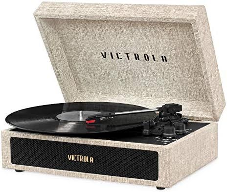 Victrola Parker Bluetooth Suitcase Record Player with 3-Speed Turntable, Light Beige (VSC-580BT-LBB) | Amazon (US)