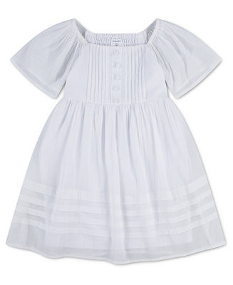 Girls' Pintuck Square Neck Mini Dress | Macy's