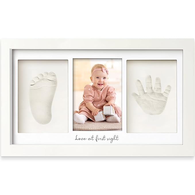 KeaBabies Baby Hand and Footprint Kit - Clay Handprint Keepsake Frame, Newborn Nursery Picture Fr... | Amazon (US)