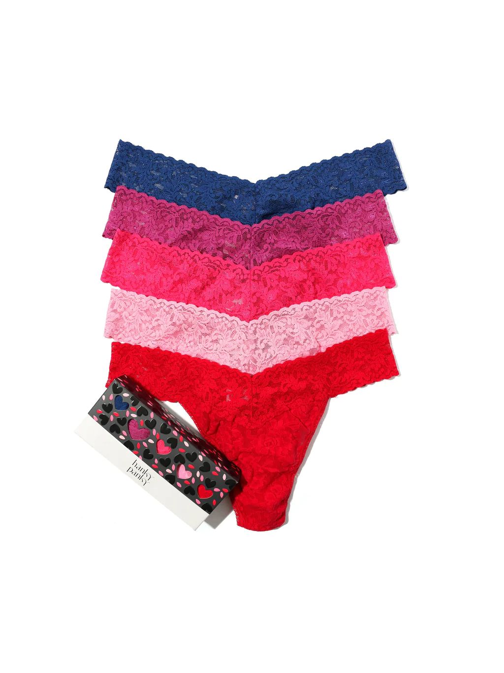 Valentine's Day 5 Pack Original Rise Thongs | Hanky Panky