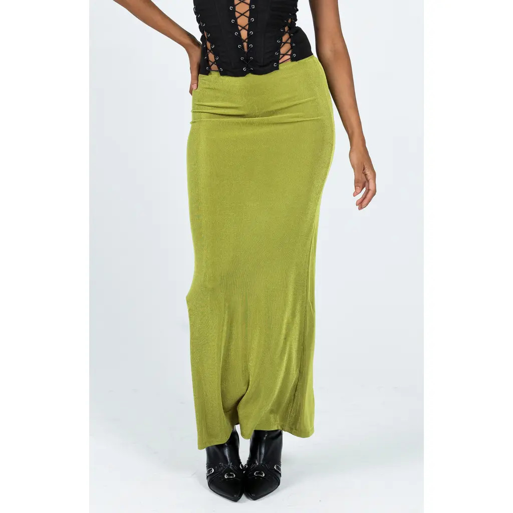 Princess Polly Harriette Maxi Skirt in Green at Nordstrom, Size 6 | Nordstrom