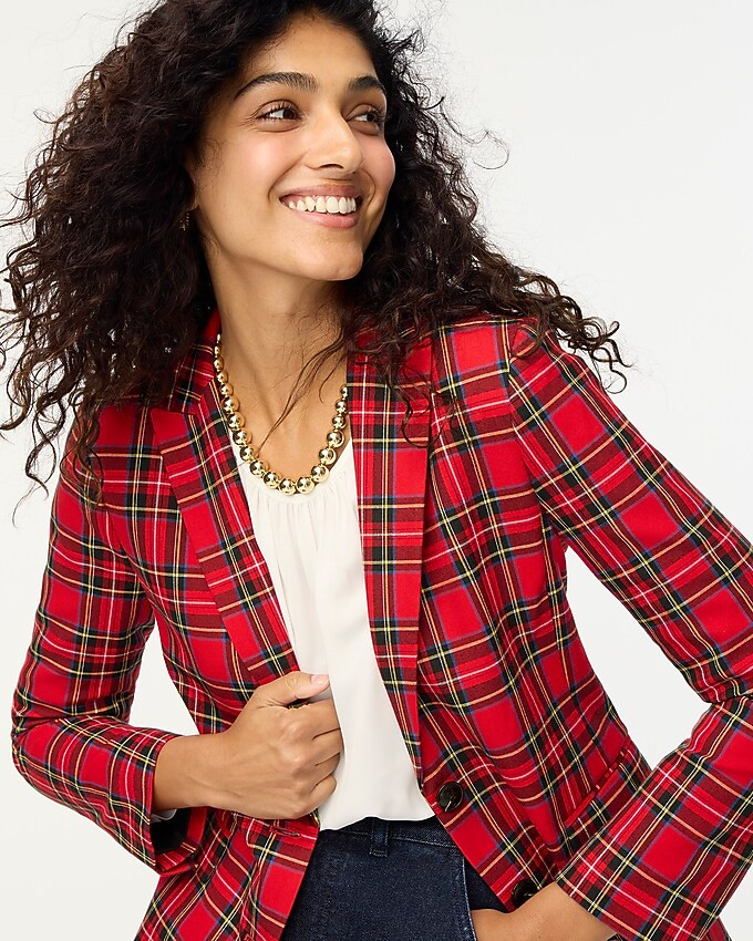 Tartan two-button blazer | J.Crew Factory