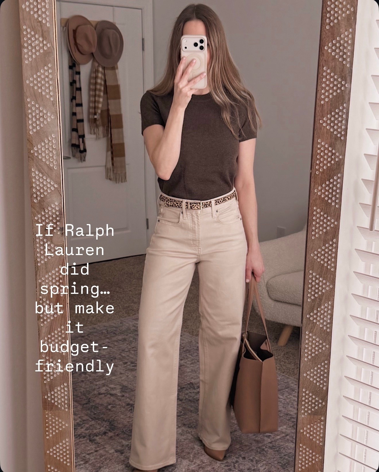 Classic, polished, and totally affordable. This neutral spring look gives that Ralph Lauren vibe without the designer price tag.

neutral spring outfit, affordable classic style, Ralph Lauren inspired look, beige wide leg pants, brown tee outfit, chic workwear, budget friendly fashion finds, timeless wardrobe staples

#LTKworkwear #LTKSeasonal #LTKover40