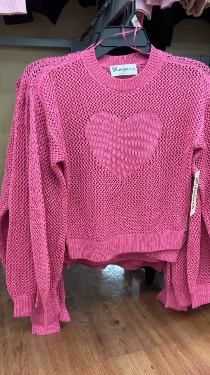 Walmart mesh heart sweaters, save these for Valentine’s Day 💕 Fitted juniors sizing, I’d go up at least one size for a looser fit. #walmartfinds #walmartfashion 

#LTKFindsUnder100 #LTKFindsUnder50 #LTKStyleTip