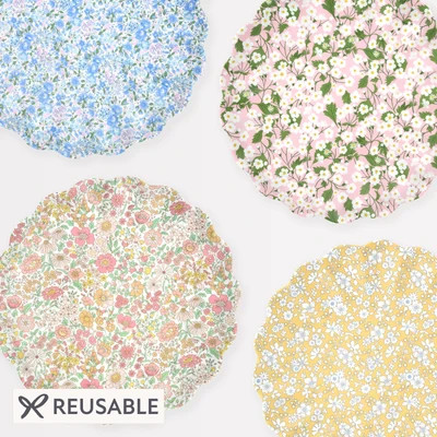 Meri Meri x Liberty Floral Reusable Large Plates (x 4) | Meri Meri