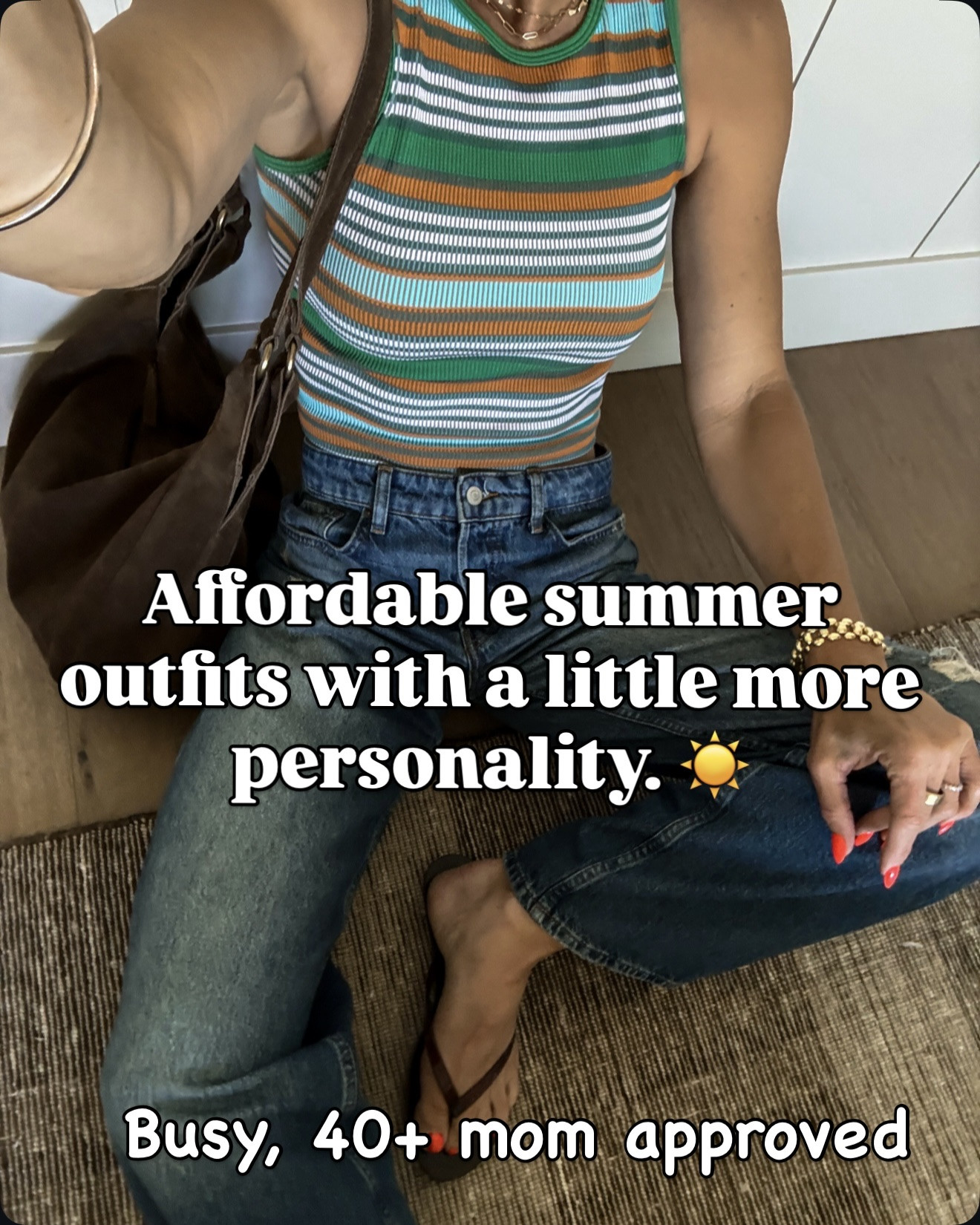 Affordable pieces, easy styling ideas — so many finds you’ll wear all season long. 
*everything fits tts unless noted below.
👉Size UP in striped tanks. I’m wearing size L/XL 
👉Size UP in $50 blue jeans for a looser, lower on hips fit. Wearing size 6.
👉Size down in blue jeans with brown tank and ecru jeans with green scalloped tank. Wearing 26 in both.

#LTKmomlife #LTKOver40 #LTKSaleAlert