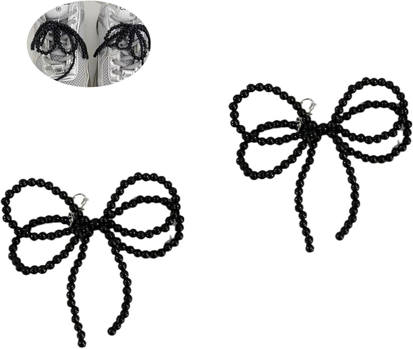 2 Pcs Pearls Bow Shoe Charms For Sneakers, Decoration Charms For Dress Shoes Buckle Pearl Beaded ... | Amazon (US)