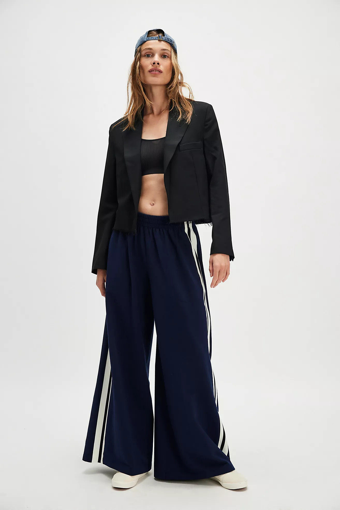 Norma Kamali Boyfriend Elephant Side Stripe Trousers | Free People (Global - UK&FR Excluded)