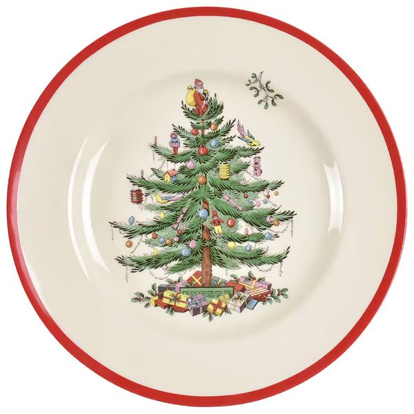 Christmas Tree (Green Trim) Dinner Plate by Spode | Replacements