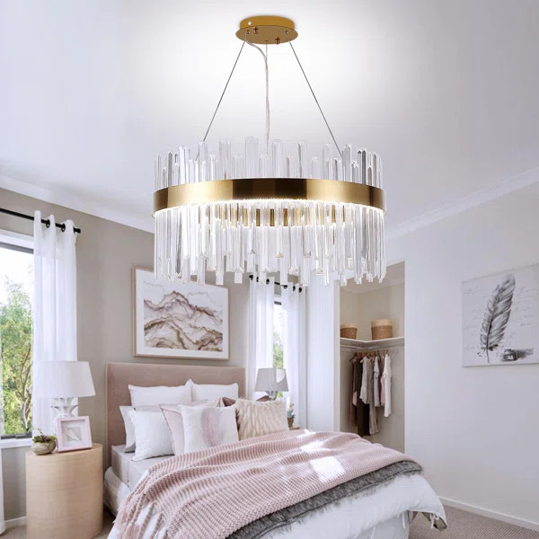 Oaklin Glass LED Drum Chandelier | Wayfair Professional