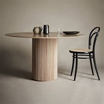 BAYCHEER Round Pedestal Casual Table Simplicity Style Circular Tabletop Dining Room Home Furniture - | Amazon (US)