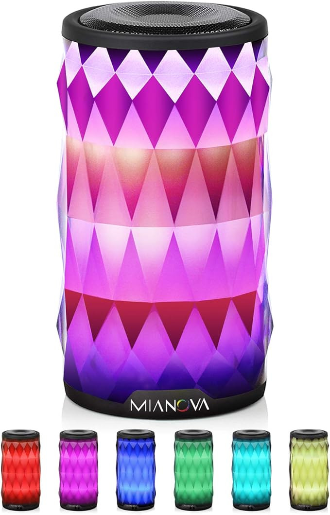 Amazon.com: MIANOVA LED Bluetooth Speaker,Night Light Changing Wireless Speaker, Portable Wireles... | Amazon (US)