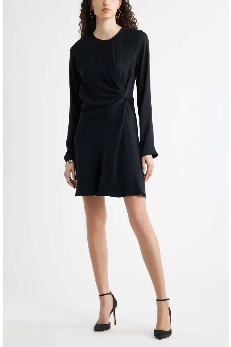 Side Twist Long Sleeve Minidress (Women) | Nordstrom | Nordstrom
