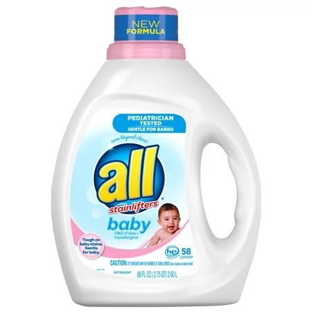 all Baby Liquid Laundry Detergent, Gentle for Baby, 88 Ounce, 58 Loads | Walmart Online Grocery