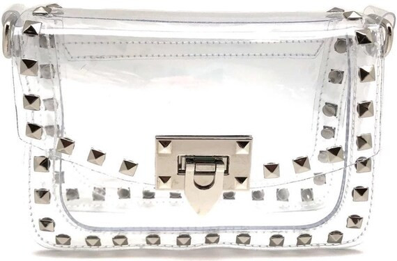 Clear Stadium Approved Purse w/ Studs | Etsy (US)
