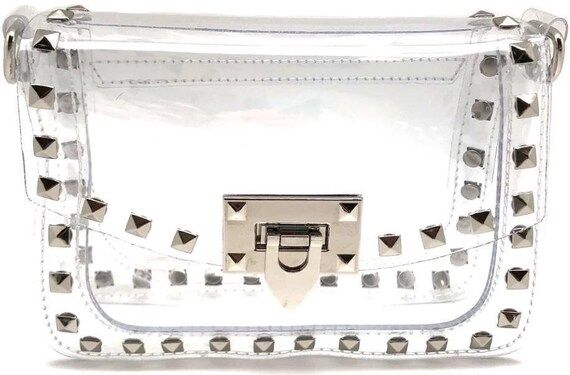 Clear Stadium Approved Purse w/ Studs | Etsy (US)