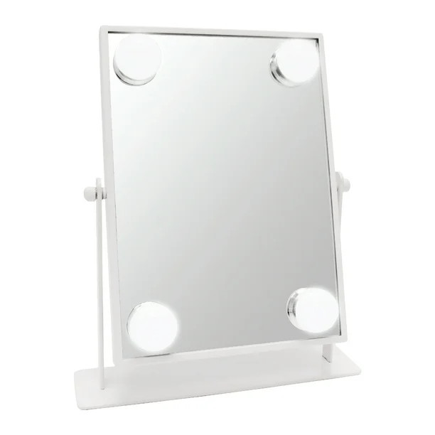 Danielle Creations Slim L.E.D. Lighted Vanity Makeup Mirror, White - Walmart.com | Walmart (US)